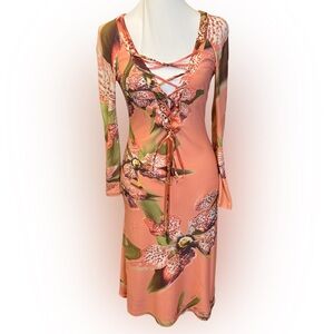 Roberto Cavalli SS2004 Orchid Print Dress